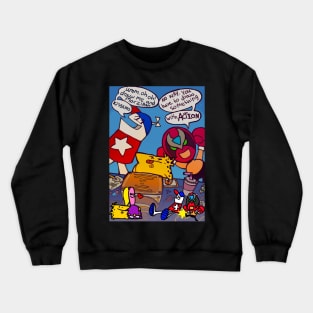 Homestar runner, Strong bad & the cheat animated! Crewneck Sweatshirt